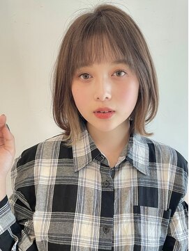 ステアケース 武蔵小杉店(stair:case) ことりベージュくびれへア大人ガーリー外ハネボブベージュ