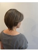 大人の上品ハンサムウルフ　アッシュベージュ×ハイライト