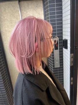 スリーバイベルベット(THREE...by velvet) ピンクベージュ♪ブリーチカラー/ミルクティー/オージュア