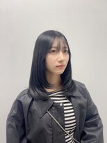 ヘアーメイクブランニュー セントラル 西大寺店(hair make Brand new central)&nbsp;顔まわり韓国風ミディアムレイヤー黒髪透明感20代奈良西大寺