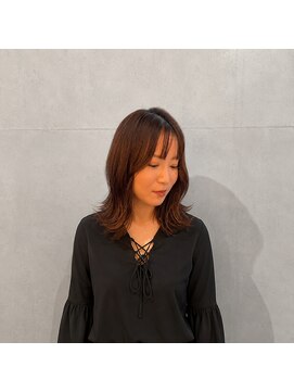 グレープバイン 辻堂(GRAPEVINES) ミディアムレイヤー×暖色ブラウン