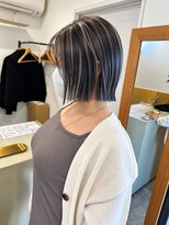 ハイク(HYKE) 切りっぱなしボブ×コントラストハイライト