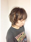 ハイライトカラーのウルフスタイル☆