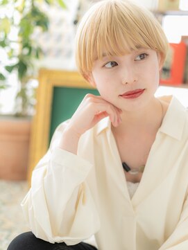 カバーヘア イヴ 戸頭店(COVER HAIR EVE) ハイトーンカラーで外国人風ショートマッシュb戸頭10代20代30代