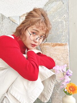 TJ天気予報 3mm 尾西店 垢抜けハニーブロンド♪ボブ