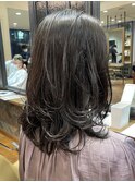 毛先ワンカール 簡単スタイリング ミディアムレイヤー 20代30代