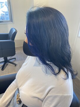 スターズ 渋谷(STARS) フェイスフレーミング×ネイビー