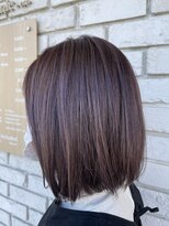 オーガニックエコ 川越(organic+eco)&nbsp;大人かわいいピンクパープルカラー外ハネ切っぱなしボブ