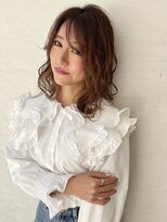 オーロ 西大寺店(ORO)&nbsp;外ハネミディのニュアンスカラー