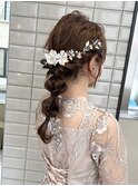 【福岡美容室/小山田】結婚式ヘアセット/あみおろしアレンジ