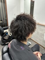 エイト(AITE)&nbsp;波巻きウルフマッシュパーマ<理容室>メンズ/川口/鳩ヶ谷３