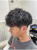 ツイストスパイラルパーマ/マッシュ/千葉/船橋/学割U24/メンズ