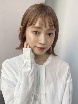 ガーデン 銀座(GARDEN) ミディアムフルバングくびレイヤーハッシュカット20代30代40代