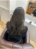 オリーブベージュ カーキベージュ ブリーチなし人気ヘア