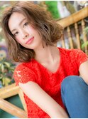 外国人風アッシュベージュ大人エアリーボブh3浦和20代30代40代