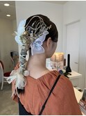 【ヘアセット】ローポニースタイル