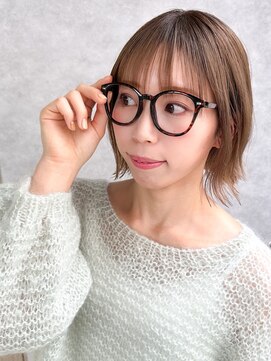 アッシュ 高津店(Ash) シースルーバングの外はねボブ