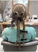 ALMO◎結婚式ヘアアレンジ【三つ編み込み】