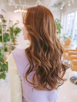 クレビア 名古屋(CreBiA) 艶髪ウェーブ/髪質改善/透明感カラー/ミルクティーベージュ