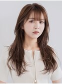 天神大名今泉くびれレイヤーウルフ顔まわりカット韓国風巻き髪