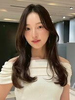 クィーンズガーデンバイケーツーギンザ(QUEEN’S GARDEN by K two GINZA)&nbsp;顔まわりカット/レイヤーカット/透明感/オリーブブラウン