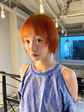 ヌープヘアーアイス(NUUP.hair ici) 20代30代◎ブリーチなし秋色カシスピンク！透明感ミディ