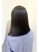 切りっぱなしボブ/ Aujuaトリートメント/縮毛矯正