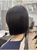 前下がり　ストレートエステ　髪質改善　大阪ボブ　まとまるボブ