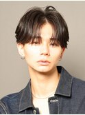 ナチュラルコンマセンターパート/毛流れパーマor曲がる縮毛矯正