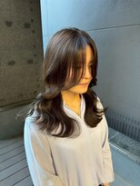クク(coucou) ミディアムロングレイヤーミディアムレイヤー顔周りレイヤー韓国