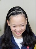 美少女♪コーンロウヘアセット♪エクステ専門店ミキ　横浜