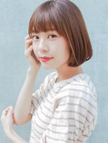 ルティア(Lutia)&nbsp;小顔バング ワンカールボブ アッシュベージュ！