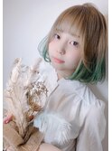 人気のフェミニンボブ×グラデーション×イルミナ×ミルクティ