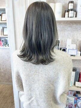 キャアリー(Caary) 福山市美容室Caary 暗髪 赤味除去 ダークブルージュ グレージュ