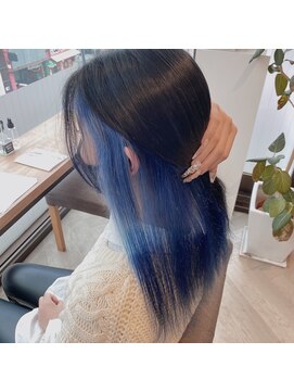 レム 仙台店(L.E.M) 「インナーカラー」 ブルーブラック×ブルー