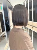 【坂本拓麻】大人かわいいぱっつんボブ/艶髪透け感地毛風カラー
