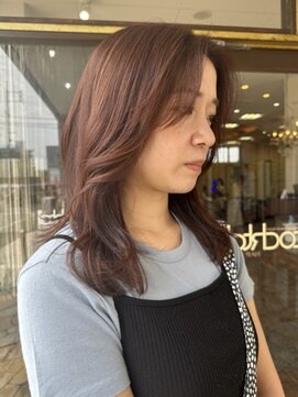 ヘアモード カクテル ナチュラルハイライト×オレンジブラウン 【MARIA】