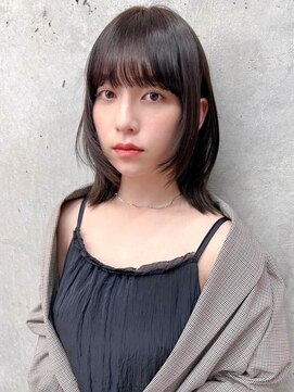 オーブ ヘアー アイランド 沖縄2号田原店(AUBE HAIR island) 20代・30代_面長解消ハッシュカット