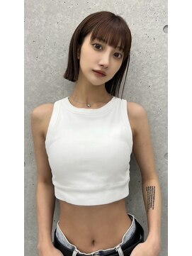 サンド 池袋(sand) 前髪/マチルボブ/ピンクベージュ/インナーグレージュ/髪質改善