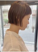 ミニボブ　ぱつっとボブ　切りっぱなしボブ　草加ボブ