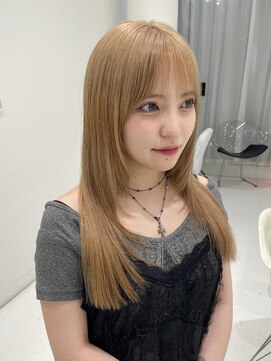 ハイブ 金沢(Hive) レイヤーカットナチュラルベージュミルクティーベージュブリーチ