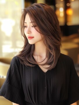 アルトリスト(Altruist Aging×HAIR&SPA) ★ダークアッシュ大人ガーリーボブ着物ミディアムレイヤーカット