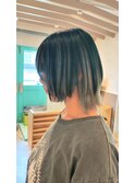 逆アンブレラカラー小顔レイヤーカットクラゲヘアー
