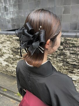 ソノ(sono) タイトヘア ボブヘアアレンジ ボブヘア リボンヘア 袴ヘア
