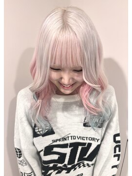 リンドトウキョウ ウメダ(LINDO TOKYO) ホワイト×ピンク×ブルー/デザインカラー