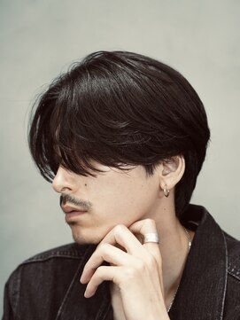 フィフスパーク(fifth PARK) メンズミディアムパーマボブウルフカット緩めスパイラルパーマ