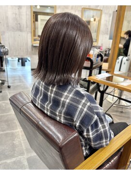 アムレヘアーエタ(amule hair eta) 【amule hair eta】プツッと外ハネグレージュカラー/30代 40代