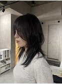 アプリコットオレンジ/くびれヘア/ウェーブショート［新潟］