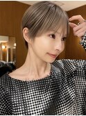マッシュショート丸みショートボブくびれショート金髪ショート