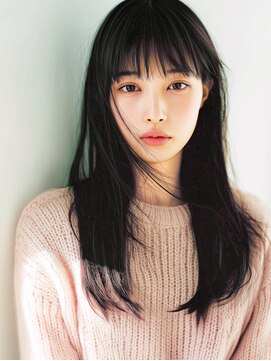 ラベストクズハ(LOVEST KUZUHA) ロングレイヤー/フェイクブラック/韓国風ヘア/ハッシュカット